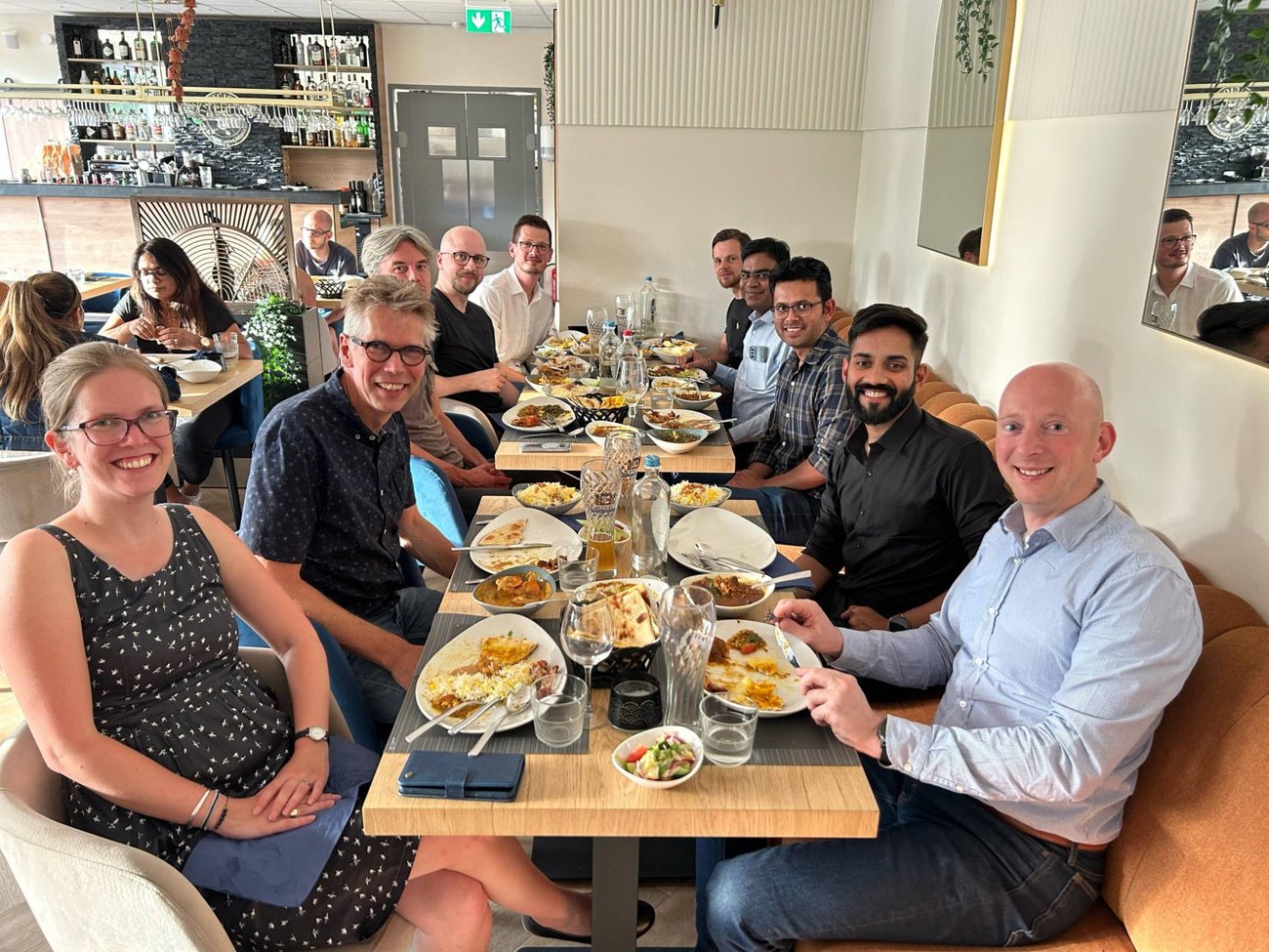 Team dinner with global colleagues
